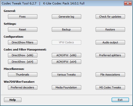 K-Lite Codec Pack Full (多功能解码器)v16.7.9 Beta