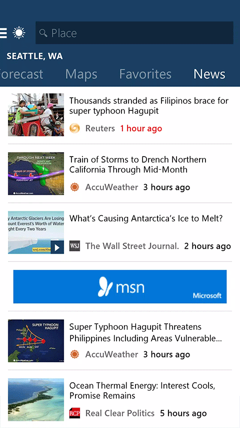 微软天气(msn)app