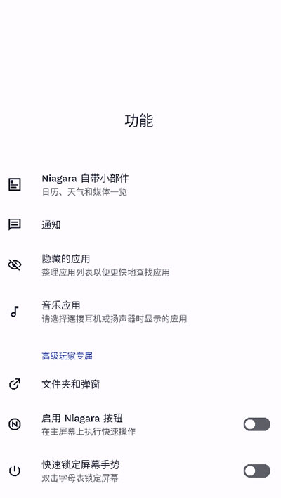 Niagara Launcher Pro使用方法6